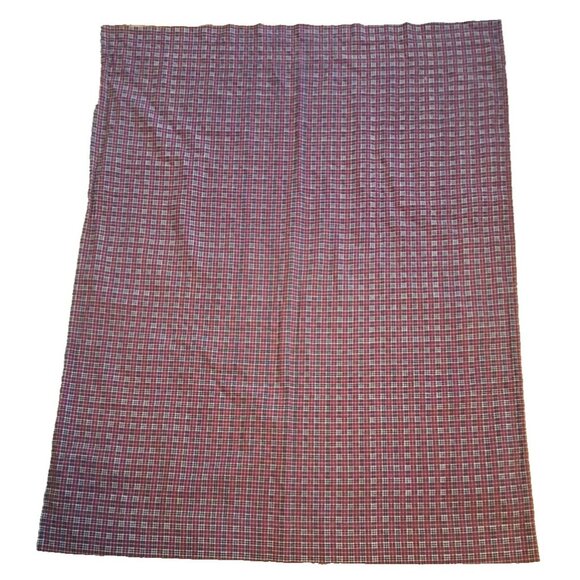 Red Black Plaid Curtain Panels Country Farmhouse Cabin Lodge Rustic 44x30 - Picture 2 of 4